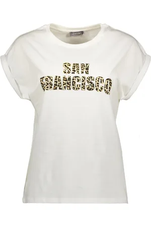 Geisha T-shirt T Shirt Met Tekst 52091 41 Off-white/leopard Dames