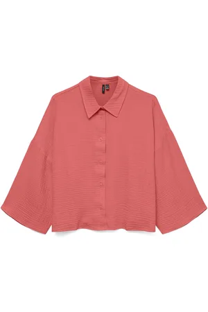 VERO MODA VMNATALI CROP SHIRT WVN GA NOOS - Dames - Blouses