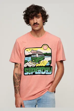 Superdry Neon Travel Graphic Loose T-shirt Met Korte Mouwen Oranje XL Man