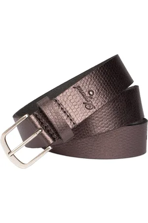 LEGEND Dames - Leren Riem - Zwart - 90 cm