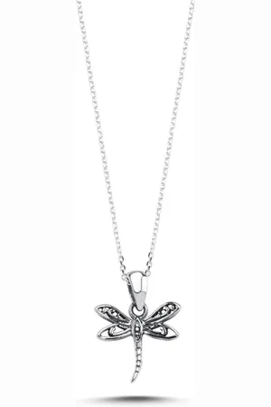 Zilver Libelle Oxyde 925 Sterling en Ketting | Betekenisvol Symbool | Natuurlijke en Elegante Ontwerp
