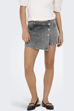 ONLY Lesly Denim Wrap Skort Dames