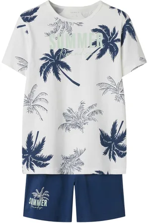 NAME IT NKMNIGHTSET SS SUMMER NOOS Jongens Nacht setje