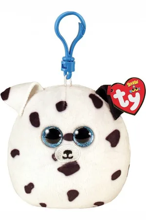 TY Squish a Boo Clips Fetch Dog 8cm