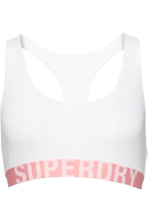 Superdry Korte bralette van biologisch katoen met groot logo - Dames - Ondergoed