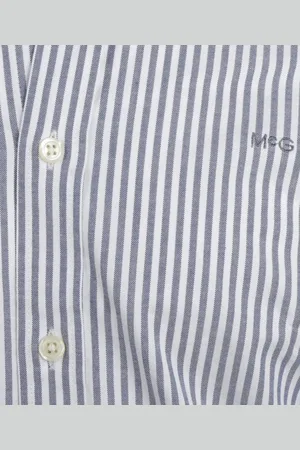McGregor Shirt Stretch Oxford Large Stripe – – XL – Stijlvol Overhemd met Subtiele Stretch en Klassieke Streep