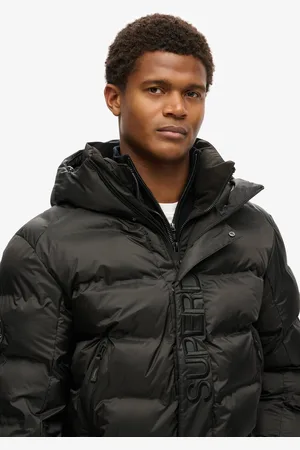 Superdry City-pufferjas met print en capuchon - Heren - Gewatteerde jassen