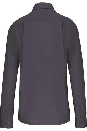 Kariban Heren poplin overhemd lange mouwen K541 - - 3XL