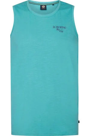Petrol Industries Heren Backprint Singlet Bluewater - Groen