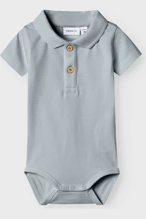 NAME IT Baby jongens romper HOFMAN Pearl Blue
