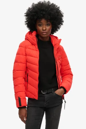 Superdry Hooded Microfibre Padded Jas Vrouwen