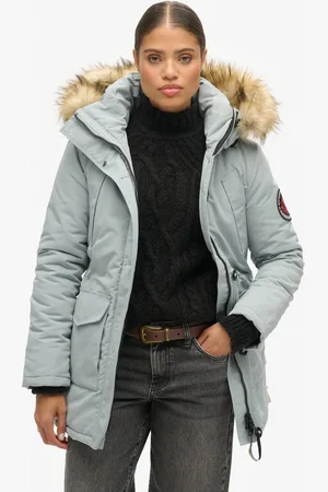 Superdry Everest parka met capuchon van imitatiebont - Dames - Gewatteerde jassen