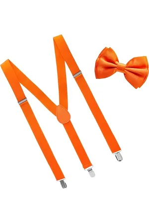 Merkloos Bretels met strikje - met stevige clip - vlinderdas - strik – vlinderstrik - luxe - Strik en bretels voor heren
