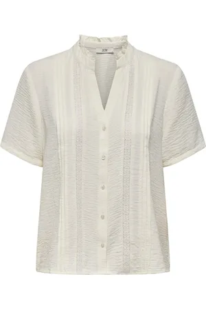 JDY ELLIS LIFE S/S LACE SHIRT WVN - Dames - Blouses