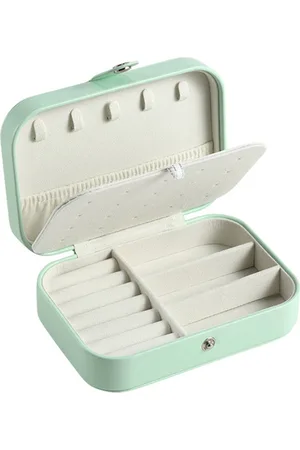 Merkloos Sieraden opbergdoos PU leren sieradendoos organizer voor kettingen oorbellen ringen armbanden oorstekers horloge lippenstiften