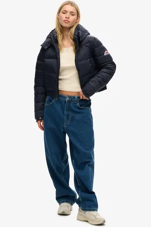 Superdry Fuji korte jas met capuchon - Dames - Gewatteerde jassen