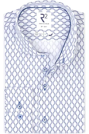 R2 Amsterdam R2 Poplin Overhemd Print