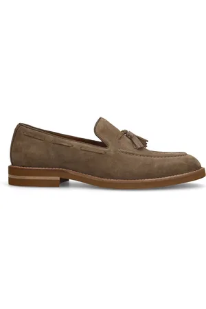 Manfield Heren - Taupe suède loafers