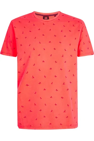 Petrol Industries Heren All-over Print T-shirt Doral - Roze
