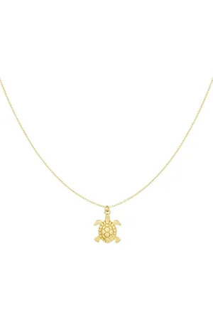 Yehwang Turtle Tides ketting - Goudkleur- schildpad