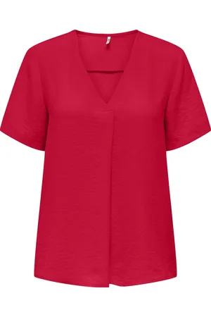 JDY Jacqueline de Yong T-shirt divya Life S/s V-neck Top Wvn Di 15291432 Ski Patrol Dames