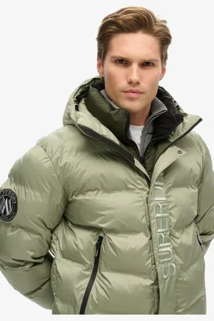 Superdry City-pufferjas met print en capuchon - Heren - Gewatteerde jassen