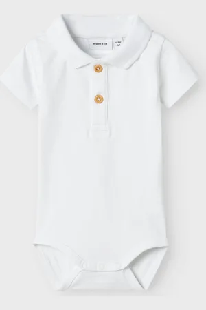 NAME IT Baby jongens romper HOFMAN Bright White