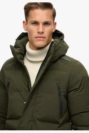 Superdry Lange gewatteerde jas met capuchon - Heren - Gewatteerde jassen