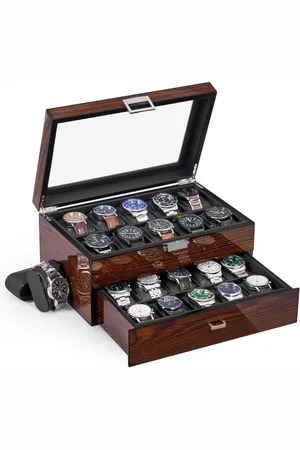 Merkloos Horloge Organizer - Luxe Opberging voor Horloges - 20 Slots