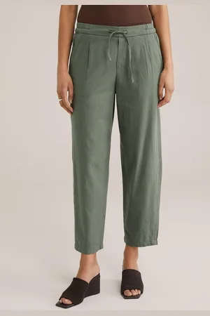 WE Fashion Dames pantalon van katoenmix