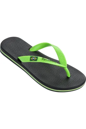 Ipanema Classic Brasil Kids Unisex Junior Slippers - Black/Green