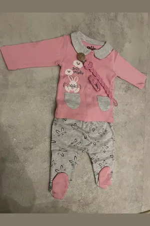 Civil Smile everyday Baby pyjama met handgemaakte speenkoord en haarclip - Babykleding meisjes
