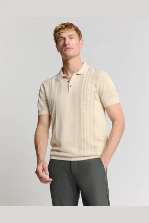 No Excess Jacquard poloshirt met korte mouwen