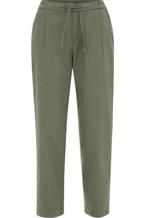 WE Fashion Dames pantalon van katoenmix