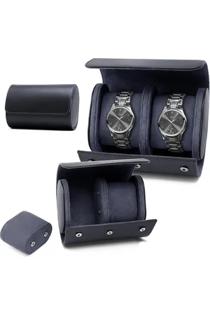 Merkloos Horlogedoos van PU-leer - voor horloges en sieraden - - 2 stuks