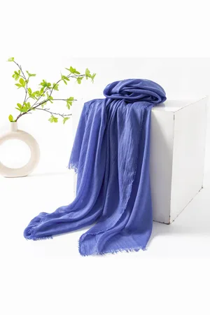 Merkloos Dames zomersjaals, lente- en zomersjaals, effen kleuren, zonbescherming, omslagdoeken, damessjaals, hoofddoeken, grote lange lichtgewicht strandsjaal van gaas 74”×39”