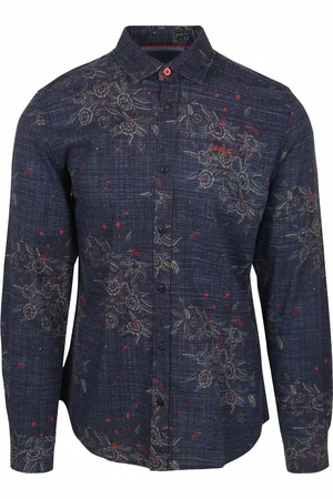 NZA NZA Overhemd Gunner Print Donkerblauw (navy)