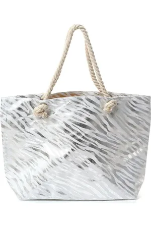Merkloos Strandtas - boodschappentas - Zebra Print - - zomer - musthave - tas - metallic