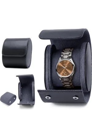 Merkloos Horlogebox PU-leer - voor 1 horloge - - draagbaar