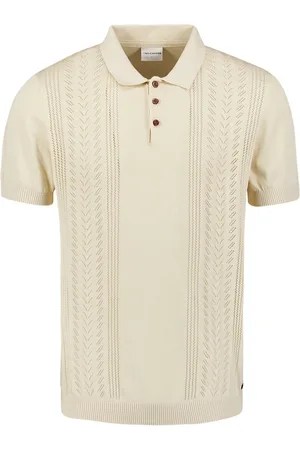 No Excess Jacquard poloshirt met korte mouwen