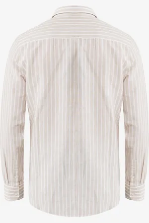 Mexx Shirt Aiden Linen Striped Sand Heren