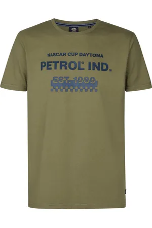 Petrol Industries Heren Artwork T-shirt Horizon - Groen