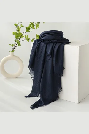 Merkloos Dames zomersjaals, lente- en zomersjaals, effen kleuren, zonbescherming, omslagdoeken, damessjaals, hoofddoeken, grote lange lichtgewicht strandsjaal van gaas 74”×39”