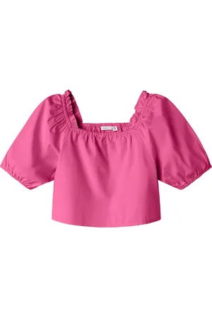 NAME IT NKFFABOW CROPPED SS TOP - Meisjes - Blouses