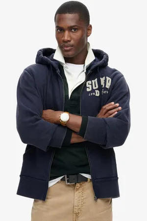 Superdry Vintage Athletic hoodie met rits - Heren - Hoodies