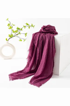 Merkloos Dames zomersjaals, lente- en zomersjaals, effen kleuren, zonbescherming, omslagdoeken, damessjaals, hoofddoeken, grote lange lichtgewicht strandsjaal van gaas 74”×39”