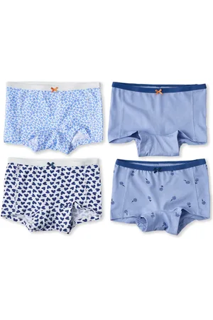 Little Label Meisjes shorts 4 pack - combi - 122-128 / 8Y - extra zachte bio-katoen