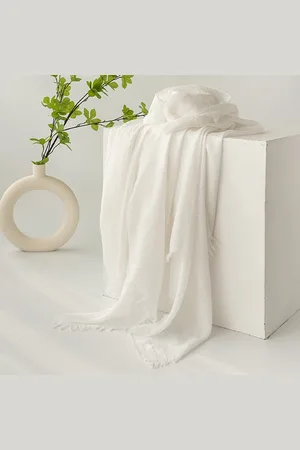 Merkloos Dames zomersjaals, lente- en zomersjaals, effen kleuren, zonbescherming, omslagdoeken, damessjaals, hoofddoeken, grote lange lichtgewicht strandsjaal van gaas 74”×39”