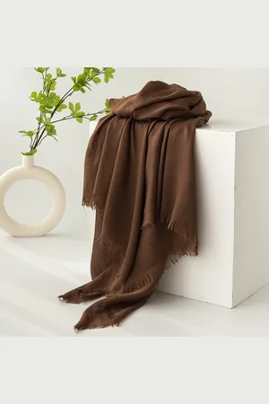 Merkloos Dames zomersjaals, lente- en zomersjaals, effen kleuren, zonbescherming, omslagdoeken, damessjaals, hoofddoeken, grote lange lichtgewicht strandsjaal van gaas 74”×39”