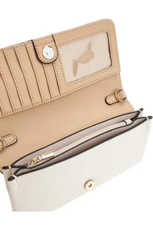 Guess Schoudertas Noelle Xbody Flap Organizer Beige
